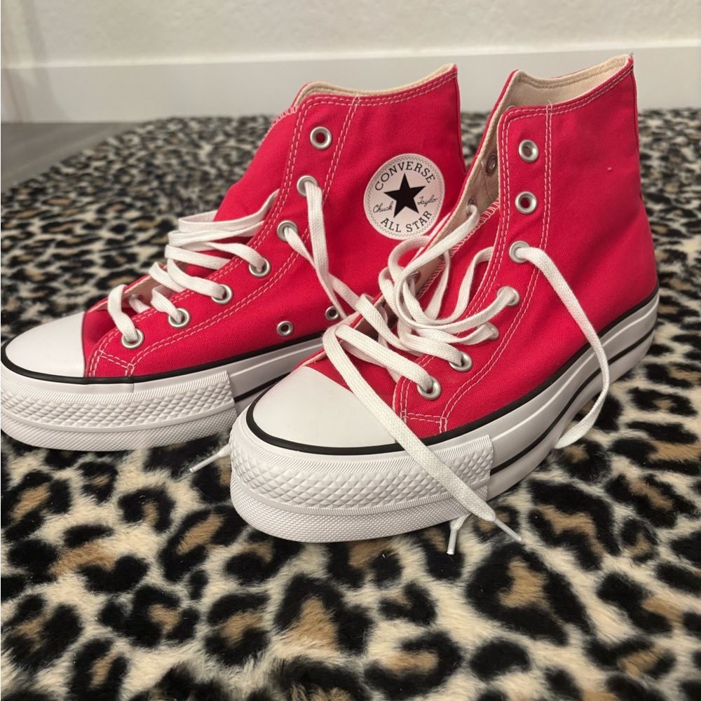Converse Women's Bold Hot Pink High-Tops